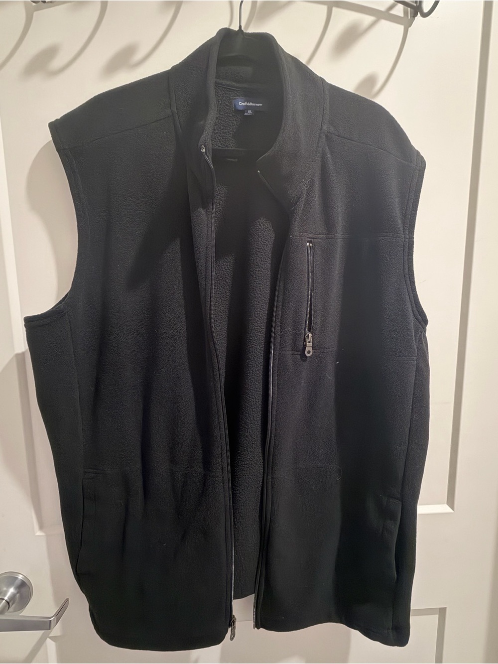 croft & barrow Black Men's Full-Zip Fleece Vest